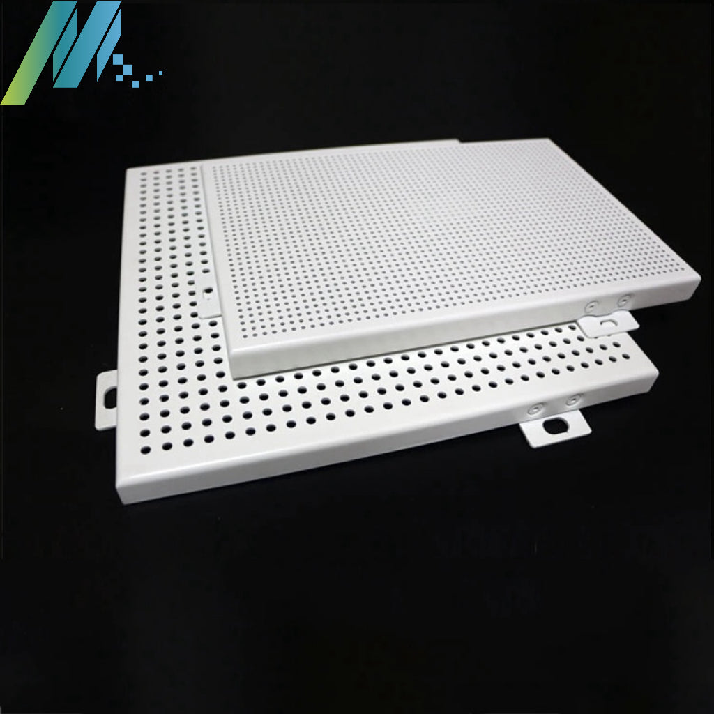 Perforated mesh integrated gusset material